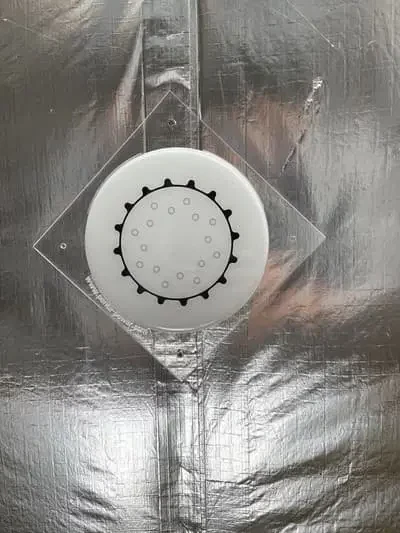 Detail Penta Power Home Tag fixed on sloping insulated roof