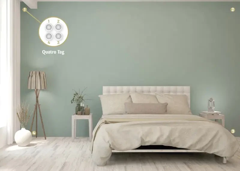 Penta Power Quatro Tag an der gemeinsamen Wand zur Neutralisierung der Strahlung von Nachbarn-Wohnungen