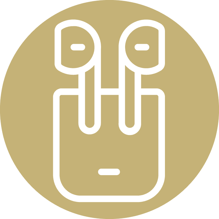 Draadloze oortjes en headset straling